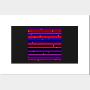 Polyamory Flag grunge stripes Posters and Art